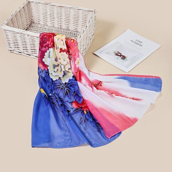 

Floral Print Scarf, Multicolor