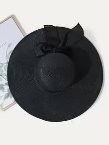Sombrero De Ala Ancha Para El Sol - Negro - Ver 1