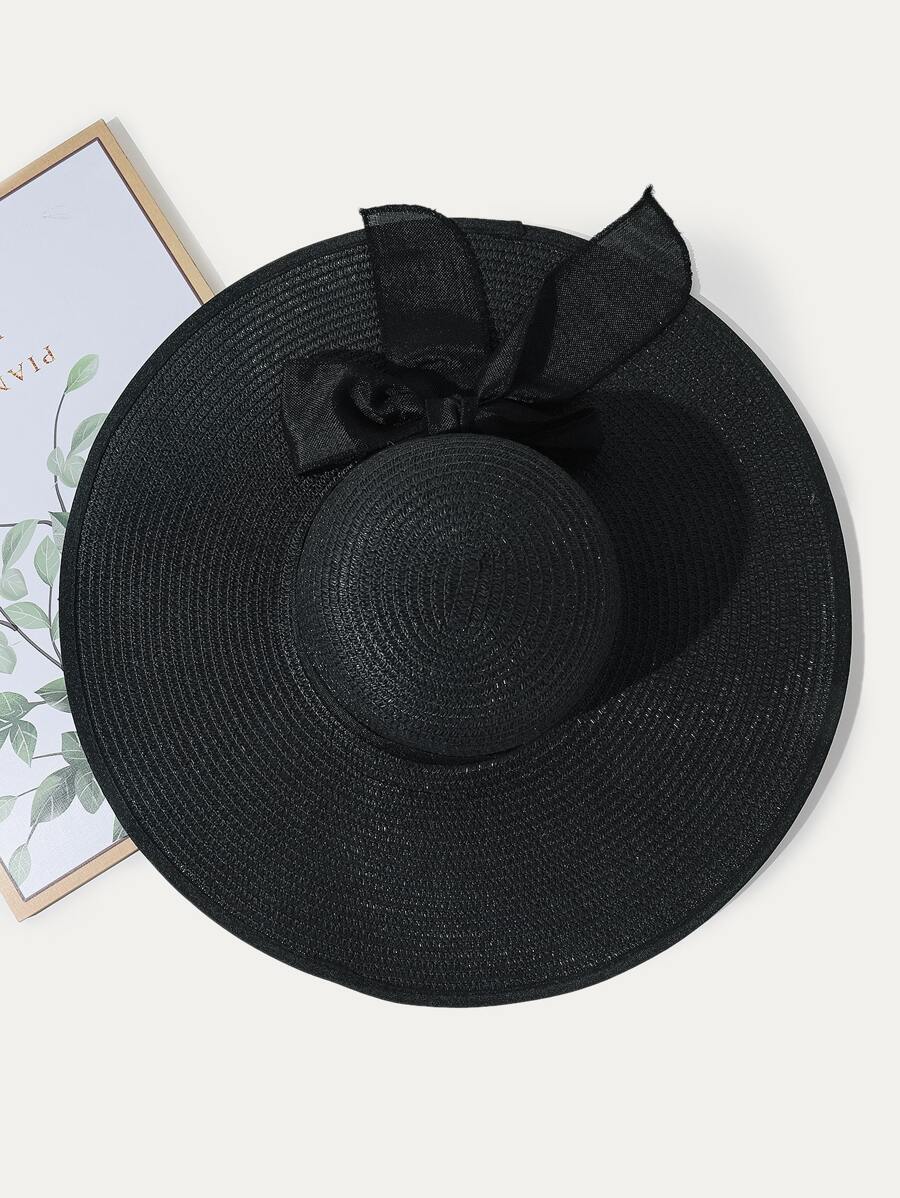 Sombrero De Ala Ancha Para El Sol - Negro - Ver 1