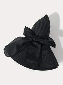 Sombrero De Ala Ancha Para El Sol - Negro - Ver 2