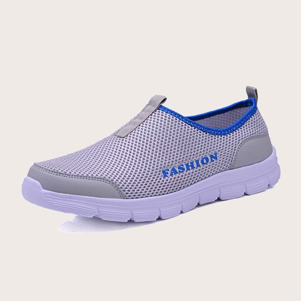 

Men Letter Graphic Running Shoes, Grey