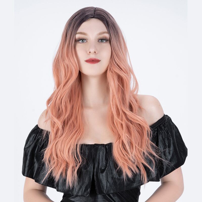 

Natural Long Curly Wig, Multicolor