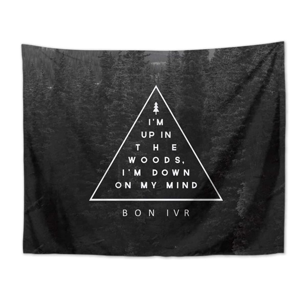 

Slogan Graphic Tapestry, Black