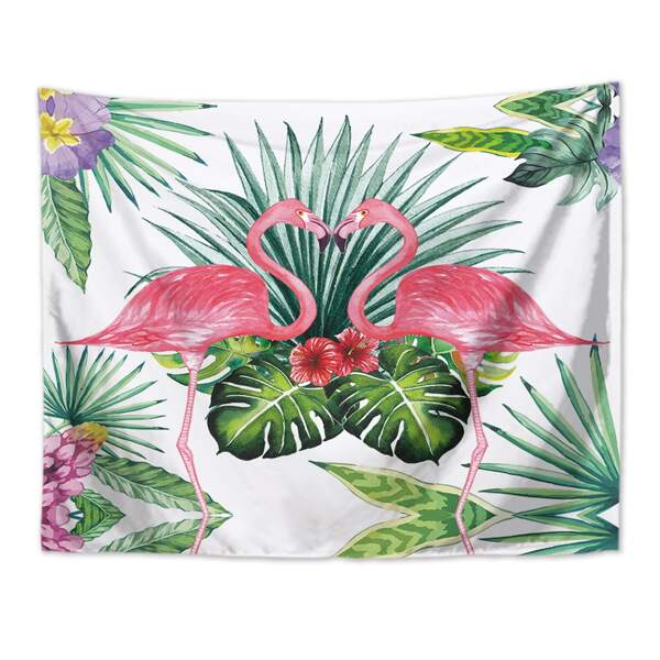 

Flamingo Print Tapestry, Multicolor
