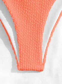 Swim Basics Strukturiertes Tankini Set, Cami BH und hoch geschnittener 2 teiliger Badeanzug