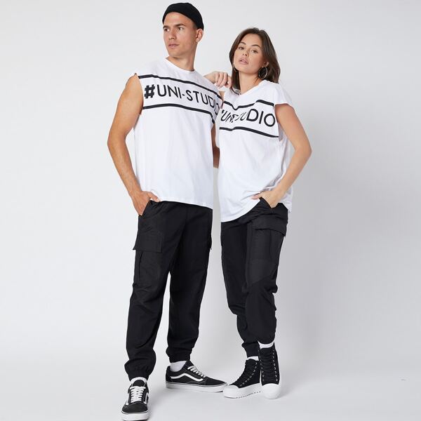 

1 PC Flap Pocket Cargo Pants, Black