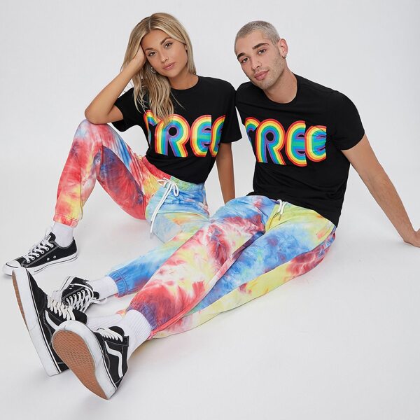

1 PC Tie Dye Joggers, Multicolor