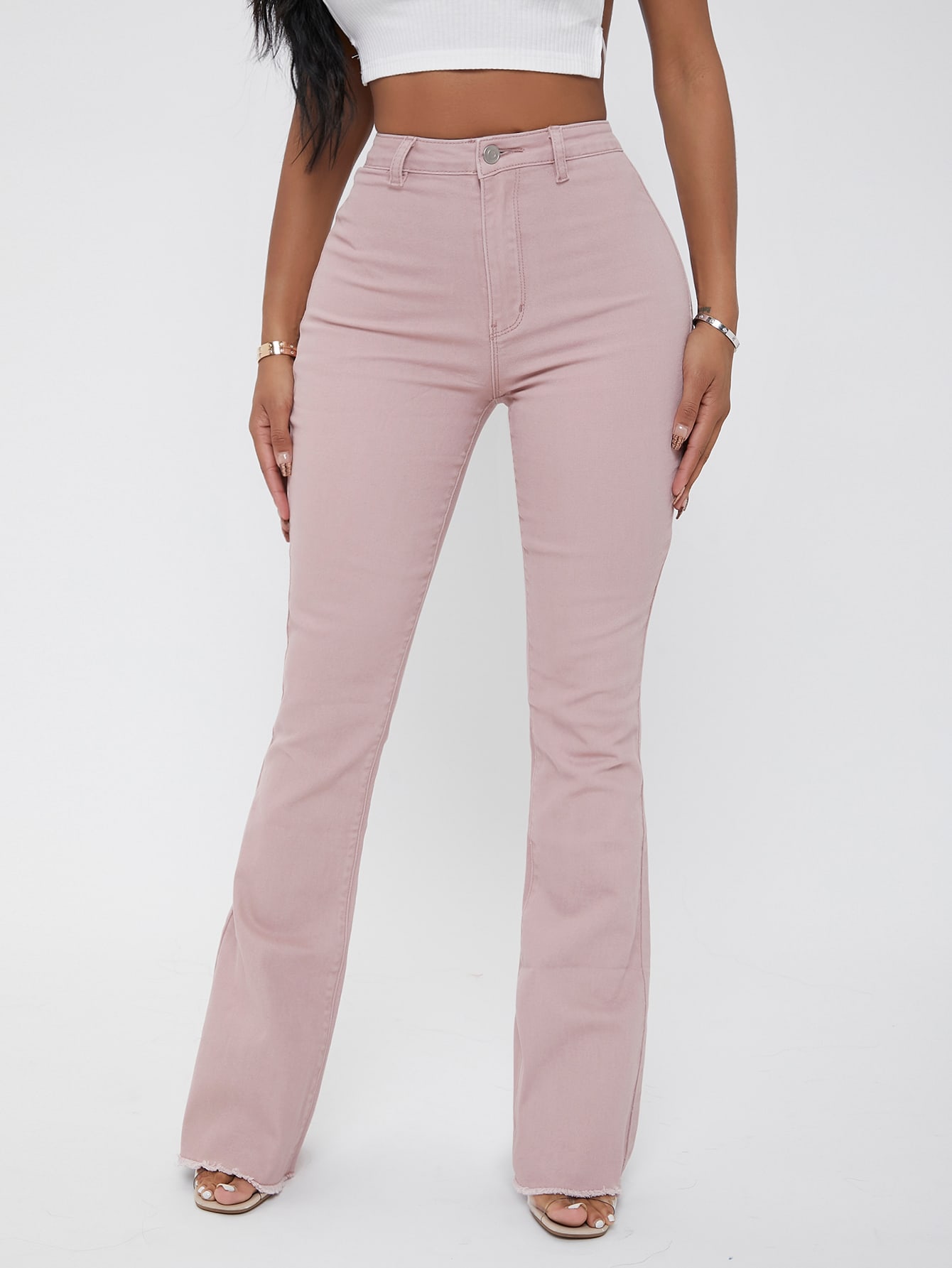SHEIN SXY Curvy High Waist Flare Leg 