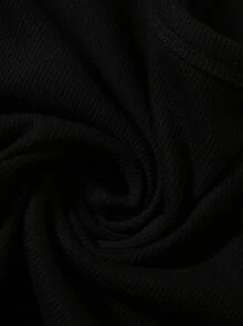 SHEIN EZwear Plus Scoop Neck Tank Top - Black - View 5