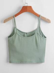SHEIN EZwear Top corto de tirantes - verde menta - Ver 2
