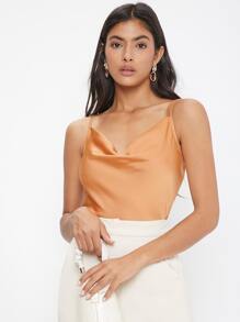 BizChic Top de tirantes de cuello desbocado - Naranja - Ver 1
