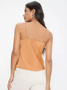 BizChic Top de tirantes de cuello desbocado - Naranja - Ver 2