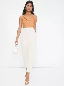 BizChic Top de tirantes de cuello desbocado - Naranja - Ver 3