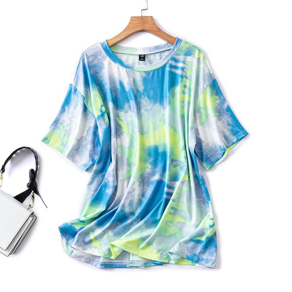 

Plus Tie Dye Drop Shoulder Tee, Multicolor