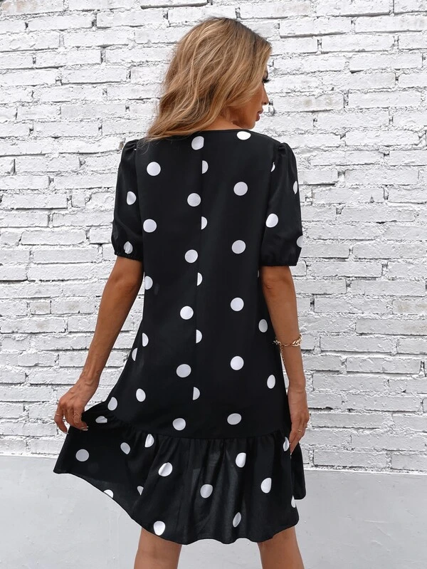 Polka dot babydoll dress Outlet