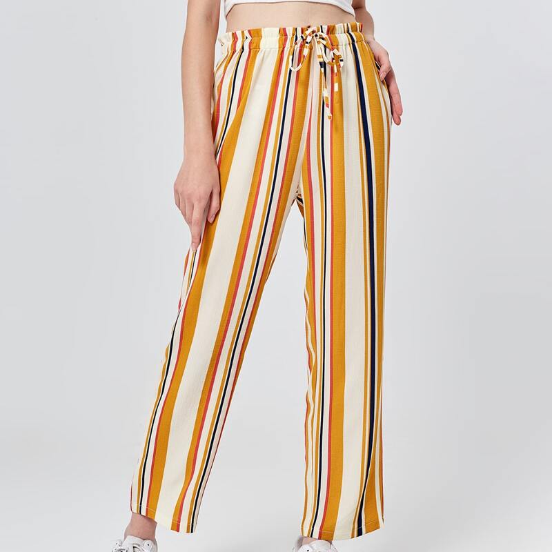 

Striped Straight Leg Pants, Multicolor