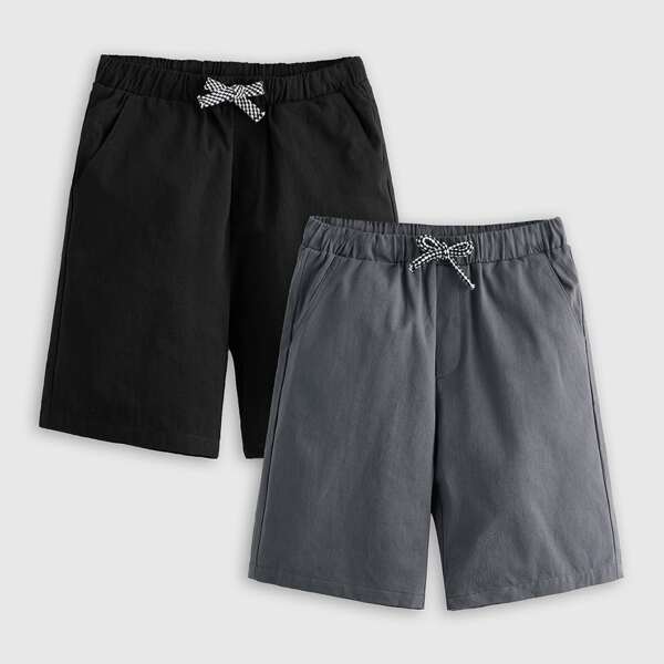

Boys 2pc Tie Waist Shorts Set, Multicolor