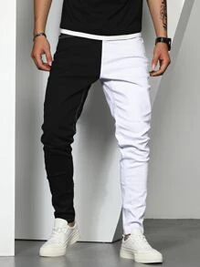 Manfinity 男士雙色緊身牛仔褲