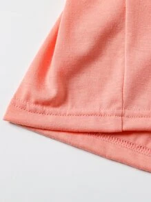 SHEIN 小女童蝴蝶圖案無袖娃娃裙 - 粉色 - 查看 4