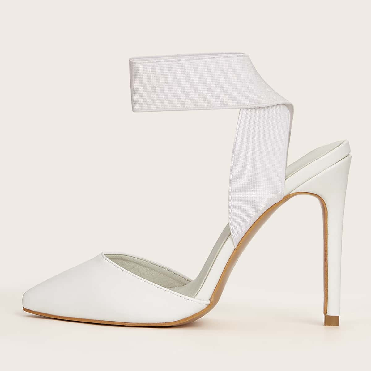 

Point Toe Stiletto Heels, White