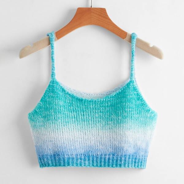 

Ombre Cami Knit Top, Blue