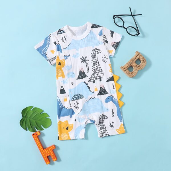 

Baby Boy Cartoon Graphic Romper, Multicolor
