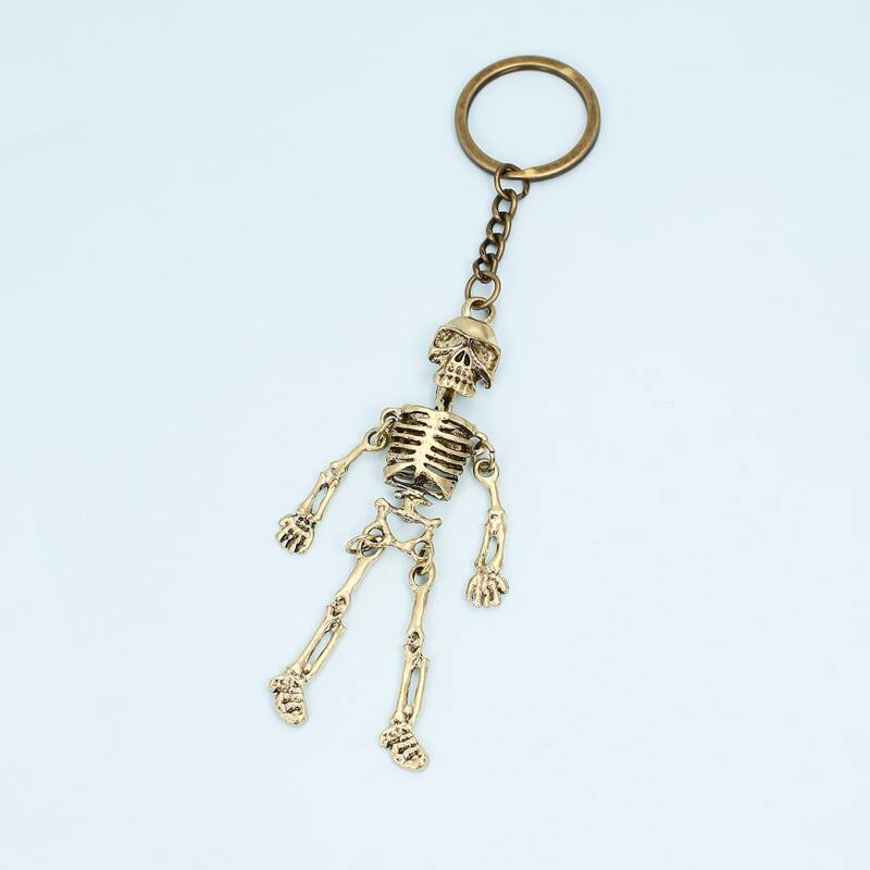 

Skeleton Charm Keychain, Bronze