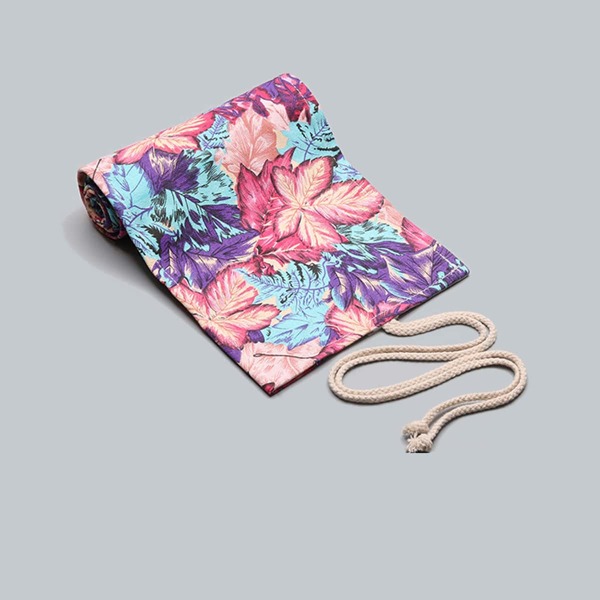 

Maple Leaf Print Roll-up Pencil Bag, Multicolor