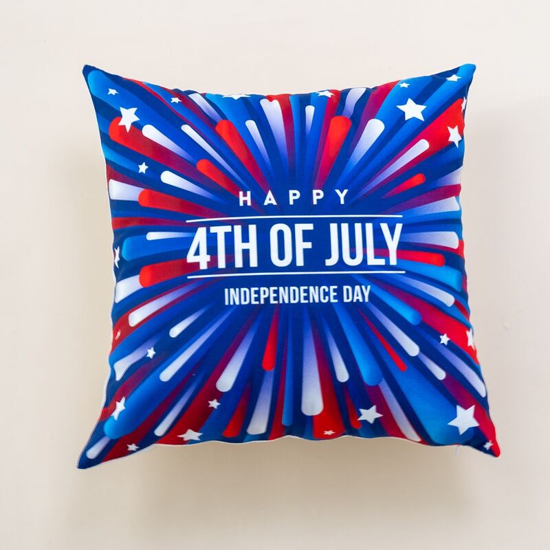 

Independence Day Cushion Cover Without Filler, Multicolor