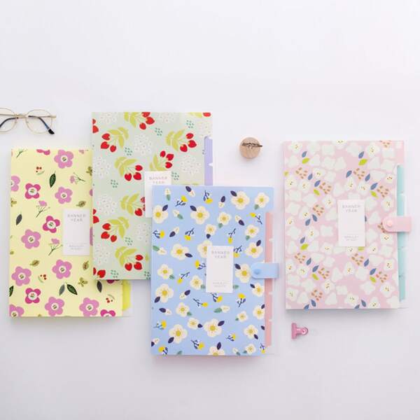 

1pc Flower Print Random File Pocket, Multicolor