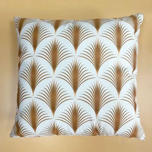 

Leaf Print Cushion Cover Without Filler, Multicolor