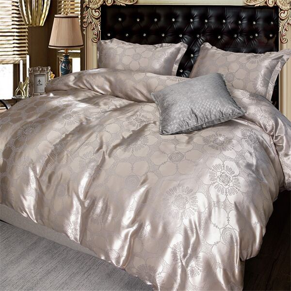 

Jacquard Pattern Duvet Cover Set Without Filler, Champagne