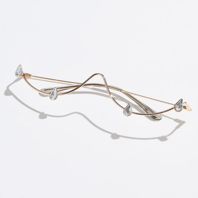 

Rhinestone Glasses Frame, Gold