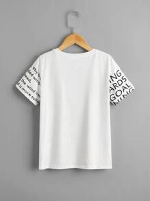 SHEIN Boys Letter Graphic Tee - Multicolor - View 2