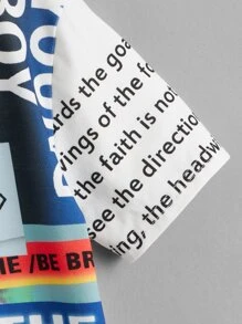 SHEIN Boys Letter Graphic Tee - Multicolor - View 4