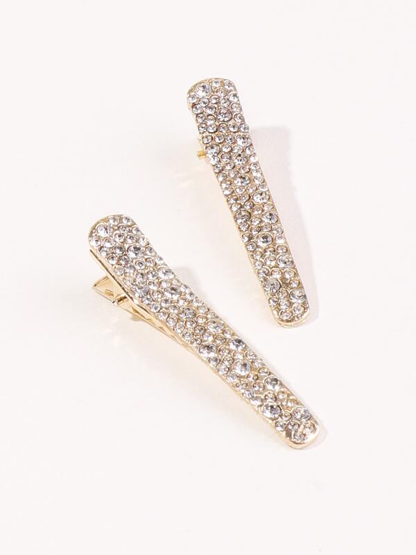 2 Peças Grampo de Cabelo com Decoração de Strass, Acessórios Royalhair para Mulheres, Grampos de Garra de Cabelo, Presilhas de Cabelo