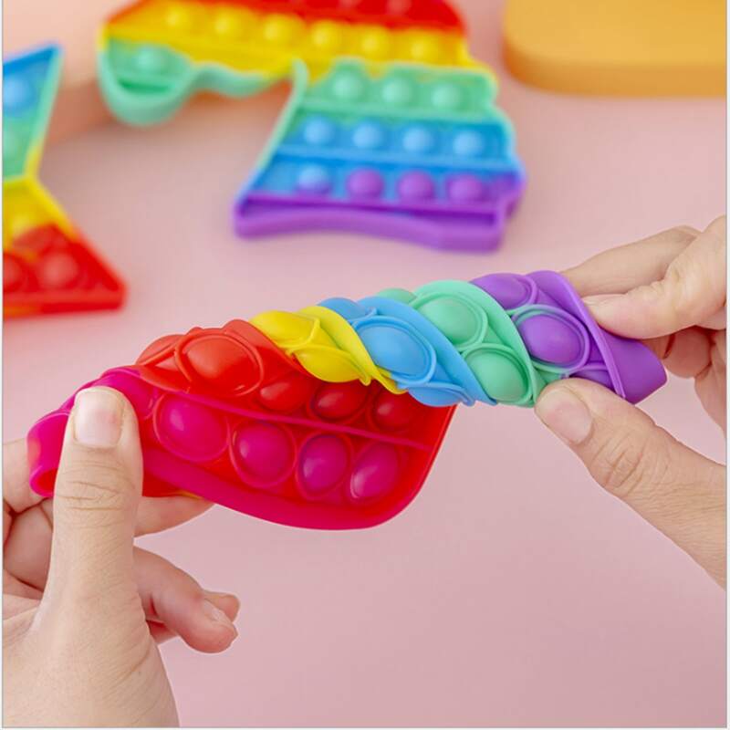 

1pc Unicorn Stress Relief Bubble Toy, Multicolor