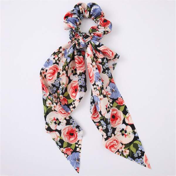 

Flower Print Scarf Hair Tie, Multicolor