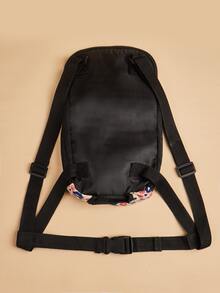 1入組牛津布寵物胸背包,適合貓和小型犬,適用於旅行和戶外活動 - 彩色 - 查看 4