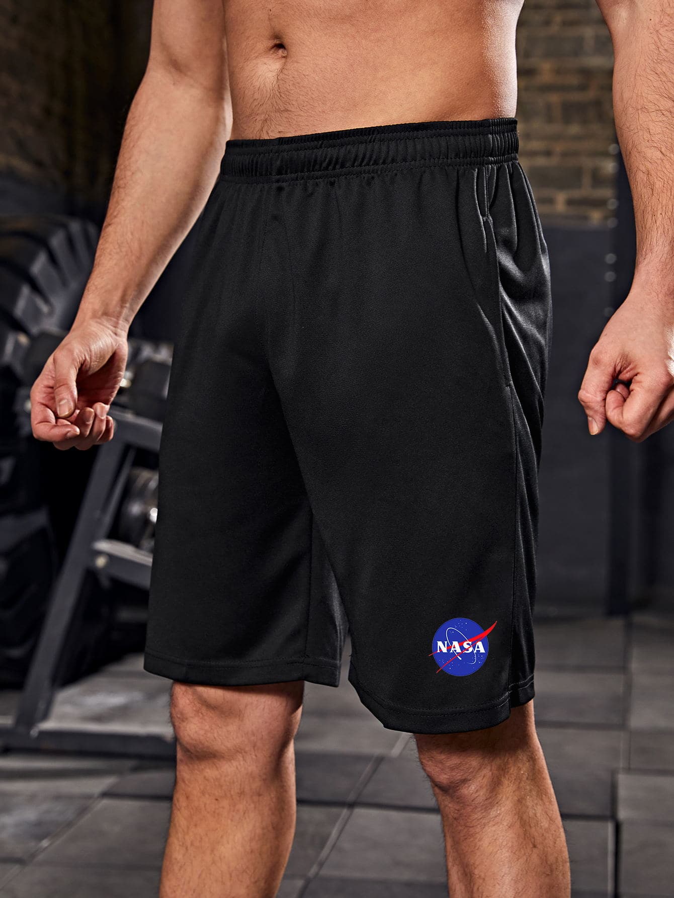 Shorts deportivos para hombre Deportivo - Negro - Ver 1