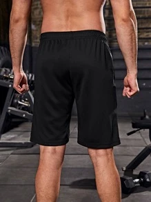 Shorts deportivos para hombre Deportivo - Negro - Ver 2