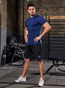 Shorts deportivos para hombre Deportivo - Negro - Ver 4