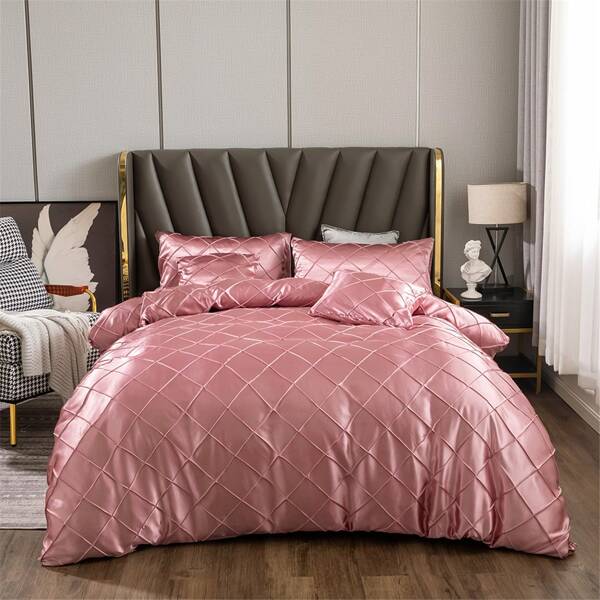 

Solid Color Duvet Cover Set Without Filler, Watermelon pink