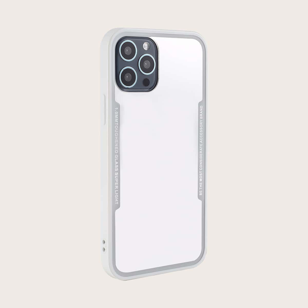 

Contrast Frame Mirror Phone Case, White