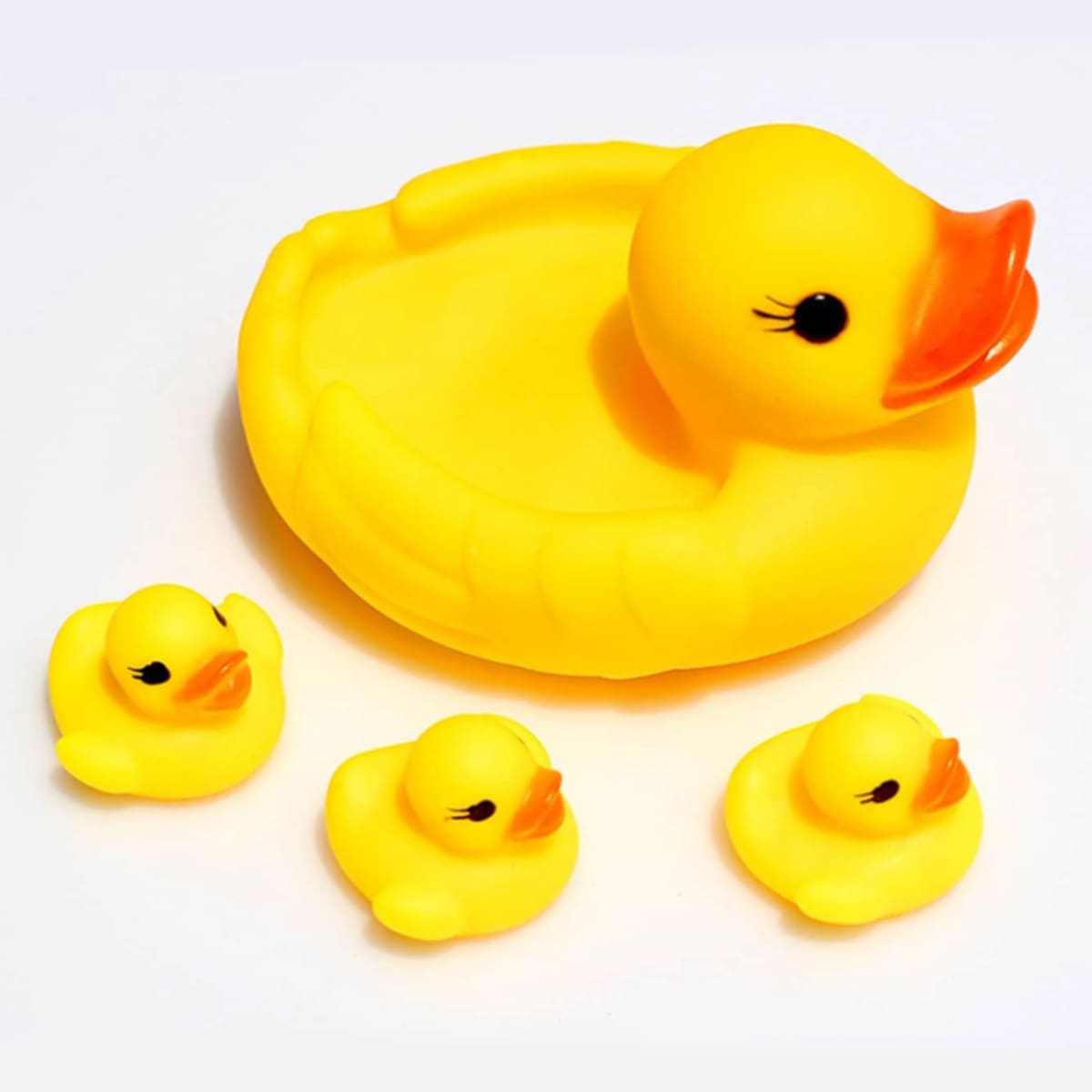 

4pcs Cartoon Duck Bath Toy, Yellow