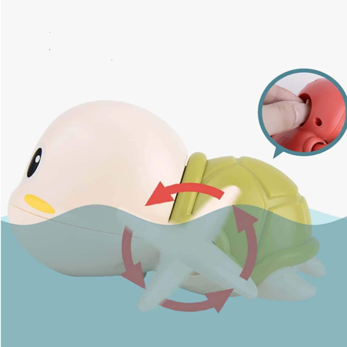 

1pc Random Cartoon Tortoise Bath Toy, Multicolor