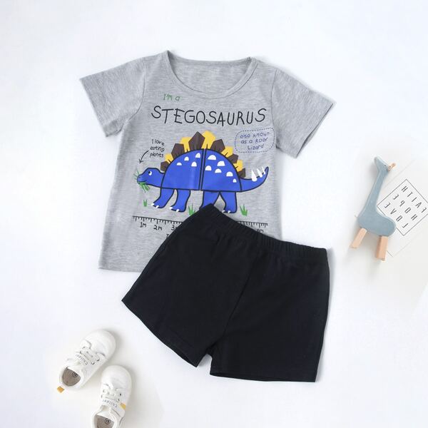 

Toddler Boys Cartoon Graphic Tee & Track Shorts, Multicolor