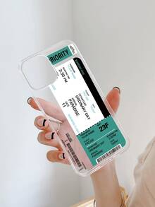 Airline Ticket Phone Case - Clear - View 2