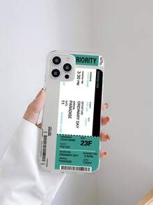 Airline Ticket Phone Case - Clear - View 3