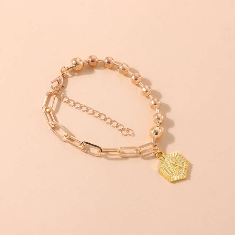 

Letter Chain Bracelet, Gold